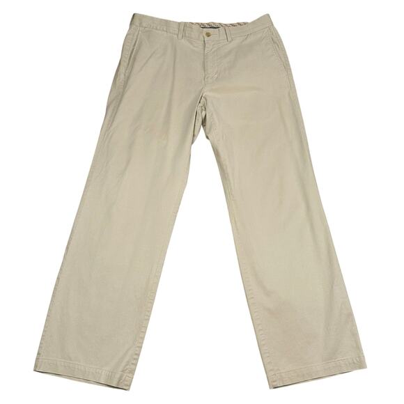 Tommy Bahama Chino Pants Mens 34 Straight Fit Beige Stretch Flat Front Slacks - Picture 11 of 12